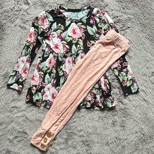 Posh Peanut Milana Peplum Legging Set Girls Size 2T